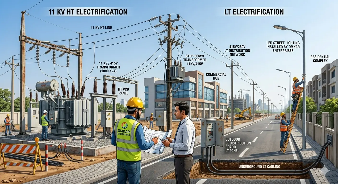 11 KV vs. LT Electrification: A Beginner’s Guide to Infrastructure Planning by a Leading HT LT Electrical Contractor
